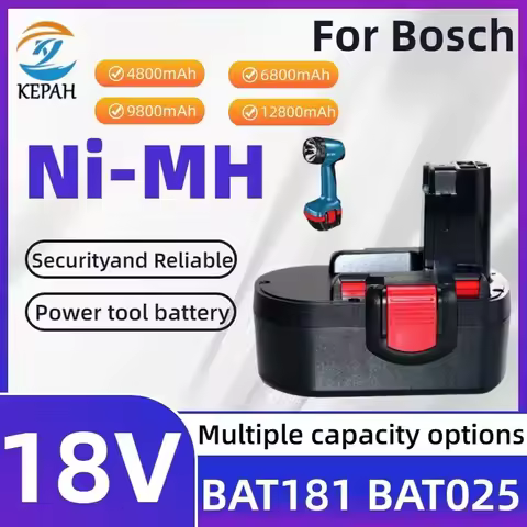 Ni-MH Rechargeable Battery 18V 9.8mAh For Bosch Power tool battery Remplacement BAT025 BAT026 BAT160