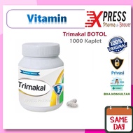 ⚡XPRESS⚡ Trimakal KALENG isi 1000 Tablet Kaplet Vitamin Tulang Kalsium 500 mg Suplemen Kalk Trimacal