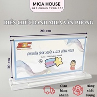 Mica Title Board - Delegate Desk Nameplate, Organization Board - Size 10x20