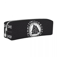 ஐ Cute Scandinavian Viking Shield Norse Runes Valknut Art Pencil Cases Pencilcases Pen Holder Kids B