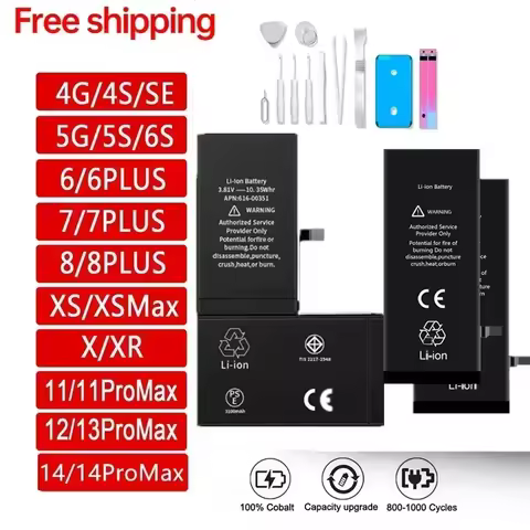 Original Battery 3969mh for Iphone5 6 6s 6splus 7 7plus 8 8p Plus X XR XS MAS 11 12 13 PRO MAX Recha