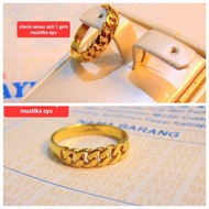 1g Light Gold Ring/ Light Gold Chain Ring Women's Ring Light Gold