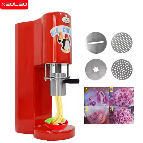 XEOLEO Spaghetti Ice Cream Machine 4 Types Ice Cream Forming Machine Spaghetti Gelato Maker Ice Crea