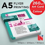 A5 Flyer Printing Art Card 260gsm Full Color 1 side/2 side print Custom Print