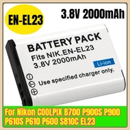 3.8V 2000mAh EN-EL23 Camera Battery for Nikon COOLPIX B700 P900S P900 P610S P610 P600 S810C EL23