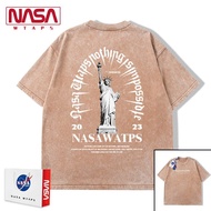 NASA WTAPS Flagship Store - Pure Cotton Washed Distressed Retro Hip-Hop T-Shirt