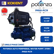 POTENZA AUTOMATIC PERIPHERAL WATER PUMP (1"X1") (0.37KW,0.5HP,240V,1PH,50HZ) (40L/MIN - 30M/H) PM50-