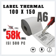 (Pc) Kertas Thermal 100X150 - Label Thermal 100X150, Kertas Packing