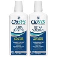 CloSYS Ultra Sensitive Mouthwash, Unflavored Alcohol Free, Dye Free, pH Balanced, Helps Soothe Entir