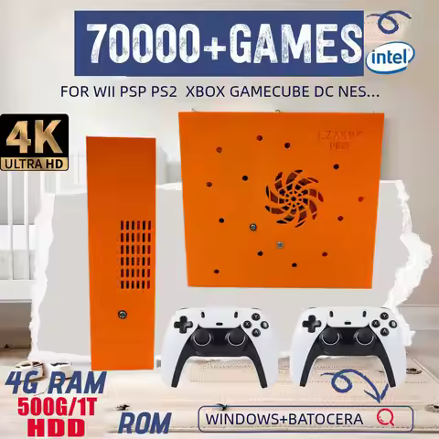 Game Console M8 Plug and Play On TV I3-3110M 1T HDD 70000+Games For Wii PS2 N64 PSP XBOX Saturn Wire