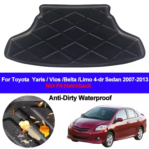 Rear Boot Cargo Liner Trunk Floor Mat Carpets Tray Mats Carpet For Toyota Yaris Vios Belta Limo 2007