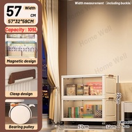 L37/L57/L67/L73CM (5/6 lapisan) Serbaguna Double Pintu Kabinet Penyimpanan Dilipat Stackable Storage