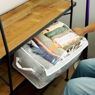 UDlab | Transparent Steel Frame Storage Box with Lid 27L Clothes Storage Wardrobe Shelf Storage Dust