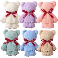 (Next Day Delivery) Microfibre Cute bear towel Wedding favors door gift children day gift House warm