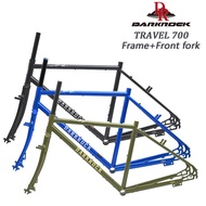 NEW!! 700C DARKROCK(DR) Super Travel 700C Touring Frame set CR-M0 steel Longrider BIicycle frame Roa