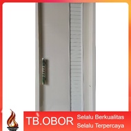 Pintu Kamar Mandi PVC Motif Aluminium Garis Putih Full Panel Limited