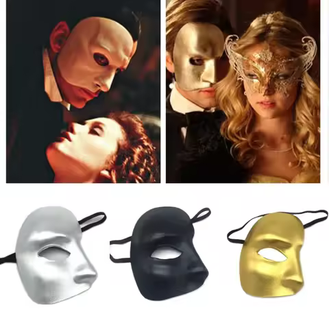 Women Mens Half Face Mask Phantom Of The Opera Mask Venetian Masquerade Masks Party Venetian Cosplay