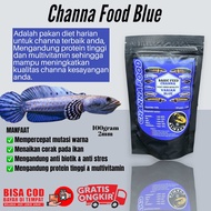 channa food blue 100gr | pelet ikan channa blue pulchra | makanan ikan channa