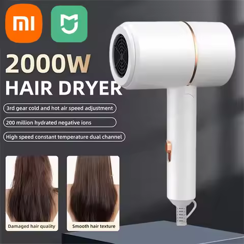 XIAOMI Folding Hairdryer High Power Negative Ion Hair Dryer Home Thermostatic Travel Portable Silent