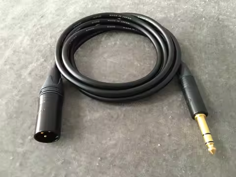 Audio cables with CANARE microphone cable L-2T2S with one end stereo NP3X-B and another end NEUTRIK 