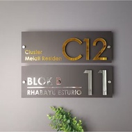 Luxury Embossed Acrylic Aesthetic House Numbers Custom Stick-Onbebass | A17 Boarding House Number | 