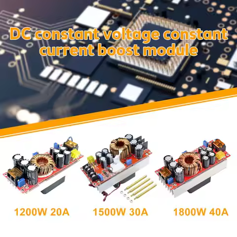 1800W 40A 1500W 30A 1200W 20A DC-DC Boost Converter Step Up Power Supply Module 10-60V to 12-90V adj