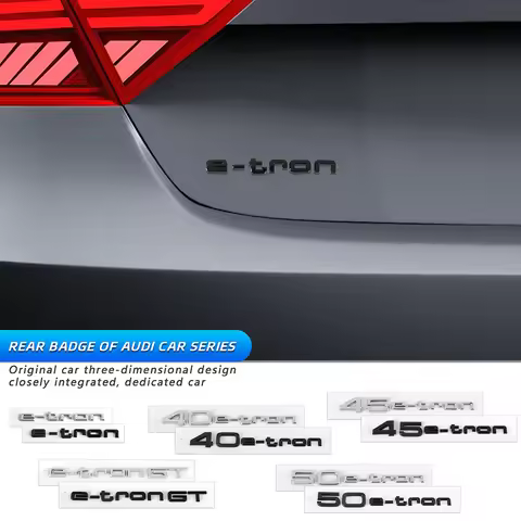 ABS e-tron GT 40e-tron 45e-tron 50e-tron Emblem Car Rear Trunk Logo Sticker For Audi A3 A4 A6 B8 RS6