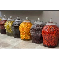Diamond Style Glass Fruit Soaking Jar for Wine Soaking Water 3 Liters - 6 Liters - 8 Liters