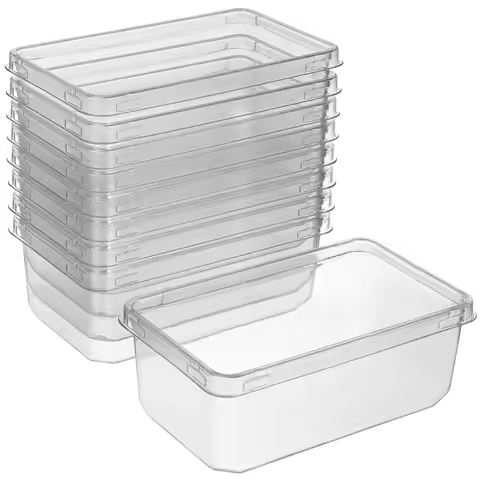10Pcs Clear Tiramisu Cake Boxes Portable Transparent Cake Holders Mini Dessert Containers Bakery Pac