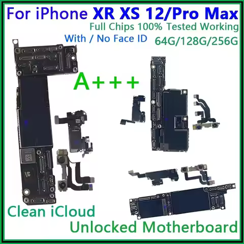 Fully Test Board For iPhone X & XR &12 Pro Max Motherboard With Face ID Unlocked Logic IOS Clean Fre