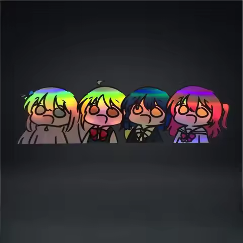 Laser Reflective Car Sticker Body Decoration Cartoon Electric Case Sticker Gotoh Hitori Yamada Ryo K