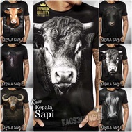 COW T-SHIRT Sacrificial Cow Head T-Shirt Cow Horn Animal T-Shirt PREMIUM Distro T-Shirt