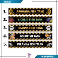 Stiker Aquarium Ikan Predator / Stiker Ikan Hias