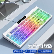Langtu คีย์บอร์ดไร้สายเมมเบรน L102ไร้สายแบบ3โหมดให้ความรู้สึกกลไกเล่นเกมคีย์บอร์ดอีสปอร์ต Dvt-Cb