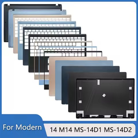 New For Modern 14 M14 MS-14D1 MS-14D2 aptop LCD Back Cover Case/Front Frame Bezel/Palmrest/Bottom/Hi