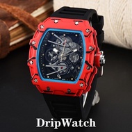 [Original Version] Miller RM3503 Barrel Type Carbon Fiber Hollow Non-Mechanical Watch Men's Business
