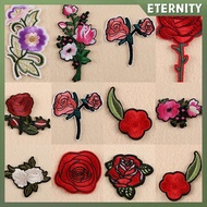 ETERNITY 11Pcs Embroidery Rose Flower Sew Iron on Patch on Badge Bag Jeans Applique Craft