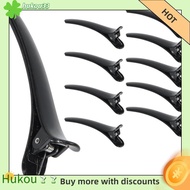 hukou10 Pcs Black Plastic Single Prong DIY Hairstyle Alligator Hair Clip 3.1" Long