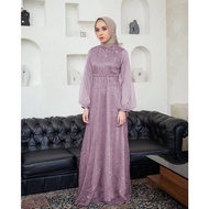 NADINE DRESS EXCLUSIVE - Baju bresmaid Gamis modern Dress brokat baju lebaran terbaru | Gamis pesta 