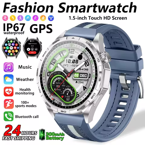 2025 New GT6 Pro Smart Watch Men GPS Tracker 1.5inch HD Screen Waterproof Watches Bluetooth Call Spo