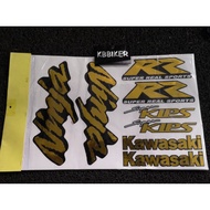 Sticker Body Kawasaki KRR ZX150 RR150 Gold / silver Crome / KRR 150 Sticker Timbul