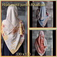 jilbab segiempat voal motif syar'i jumbo ukuran 130 x 130