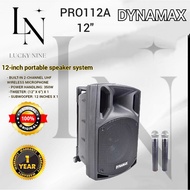 Dynamax Portable Speaker System with USB, Bluetooth and 2 x Handheld/350w/PRO112A 12"