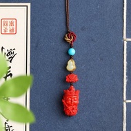 天然原礦硃砂精品紅砂地藏王手機掛包掛 精品硃砂含量高達95%以