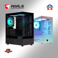Agile Eagle Warrior Mini w/ 3 RGB Fans Dual Chamber Black | White PC Case Chassis