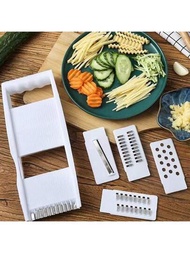 5入組多功能蔬菜切片器和磨菜板,手動馬鈴薯切絲機,萝卜和黄瓜磨片器與切片器,廚房必備