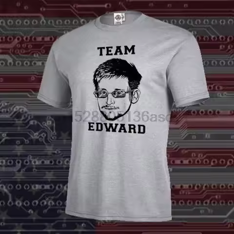 Hot New 2019 Summer Fashion Team EDWARD SNOWDEN SHIRT Patriotic NSA Security Wikileaks Assange EFF A