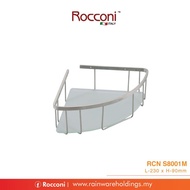 RCN S8001M : Corner basket c/w frosted glass (Satin finishing)