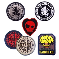 Morale embroidery armband badge cancel nuclear radiation embroidery armband Velcro cloth badge label