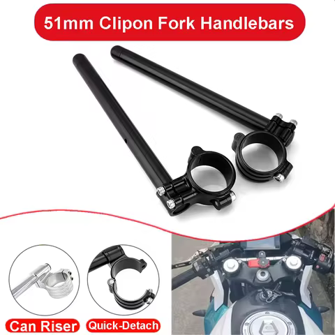 51mm 7/8" Motorcycle Fork Tube Clip On Handlebar For Kawasaki Z650 Z900 Z900RS Ninja 650 ZX6R Zephyr
